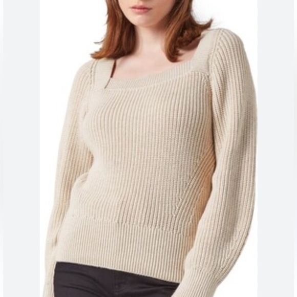 LK Bennett Sweaters - LK Bennett Agnes Knitted Top Cream Pullover Sweater Size XS